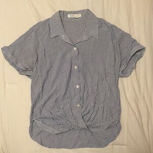 BCBG Striped Button-Up Shirt